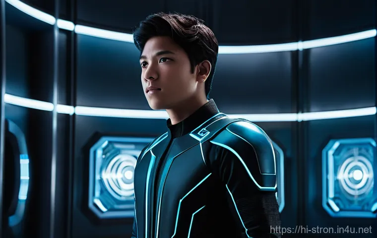 슈퍼트론 주인공 성격과 성장 스토리 - **Prompt:** A young, contemplative Supertron in the early stages of discovering his powers. He stand...