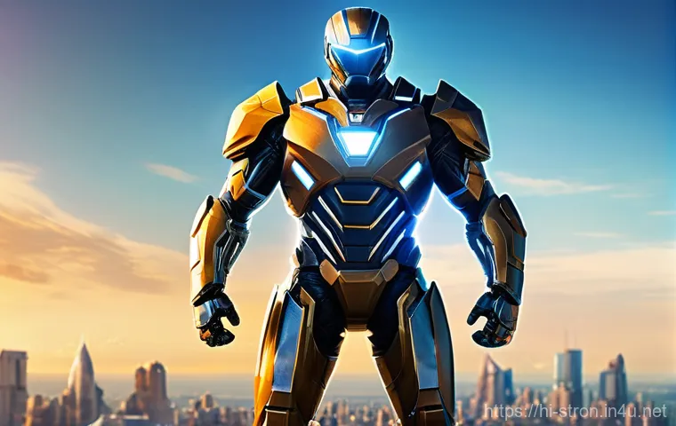 슈퍼트론 주인공 성격과 성장 스토리 - **Prompt:** Supertron demonstrating profound emotional control and resilience while leading his team...