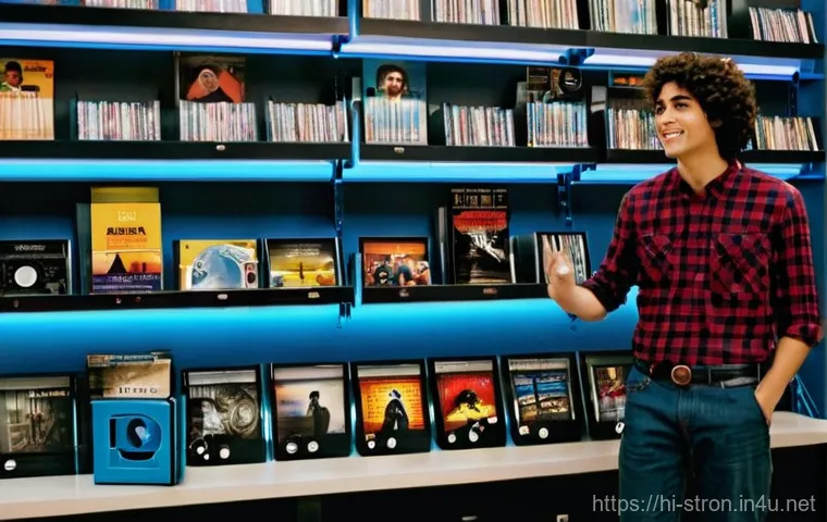 슈퍼트론의 DVD와 블루레이 세트 소개 - **Prompt 1: Immersive Home Cinema Experience**
    "A young adult, approximately 20 years old, with ...