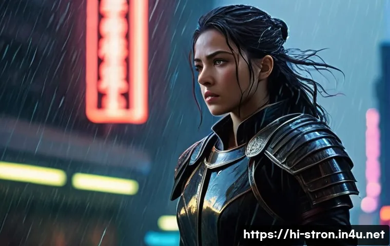 슈퍼트론 캐릭터별 액션 시퀀스 스타일 - **Prompt 1: The Silent Resolve of the Blade Dancer**
"A female warrior, mid-twenties, with an at...